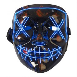 LED mask med ljuseffekter - Blå