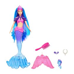 Barbie Mermaid "Malibu" docka med husdjur och tillbehör