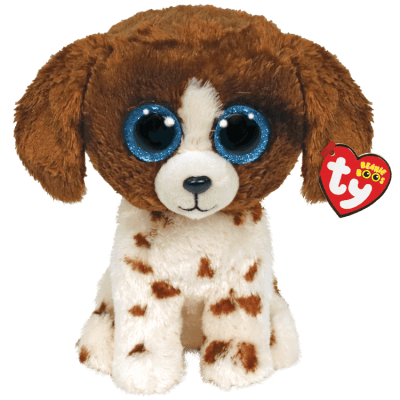 Ty Beanie Boos 23 cm - Muddles brun & vit Hund